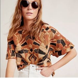 Anthropology Dolan Seraphina geometric cropped top M